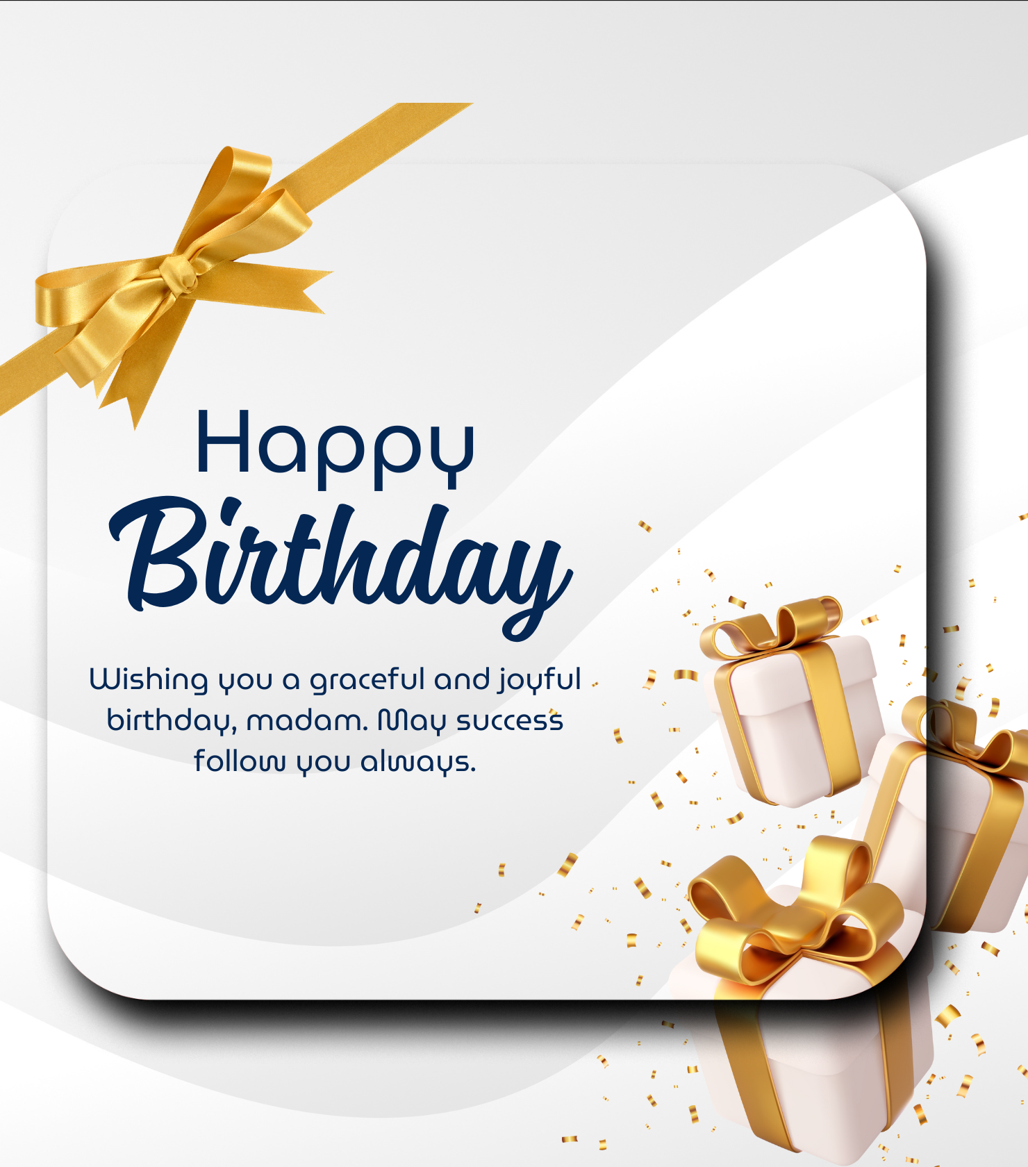 Happy Birthday Madam wishes in English