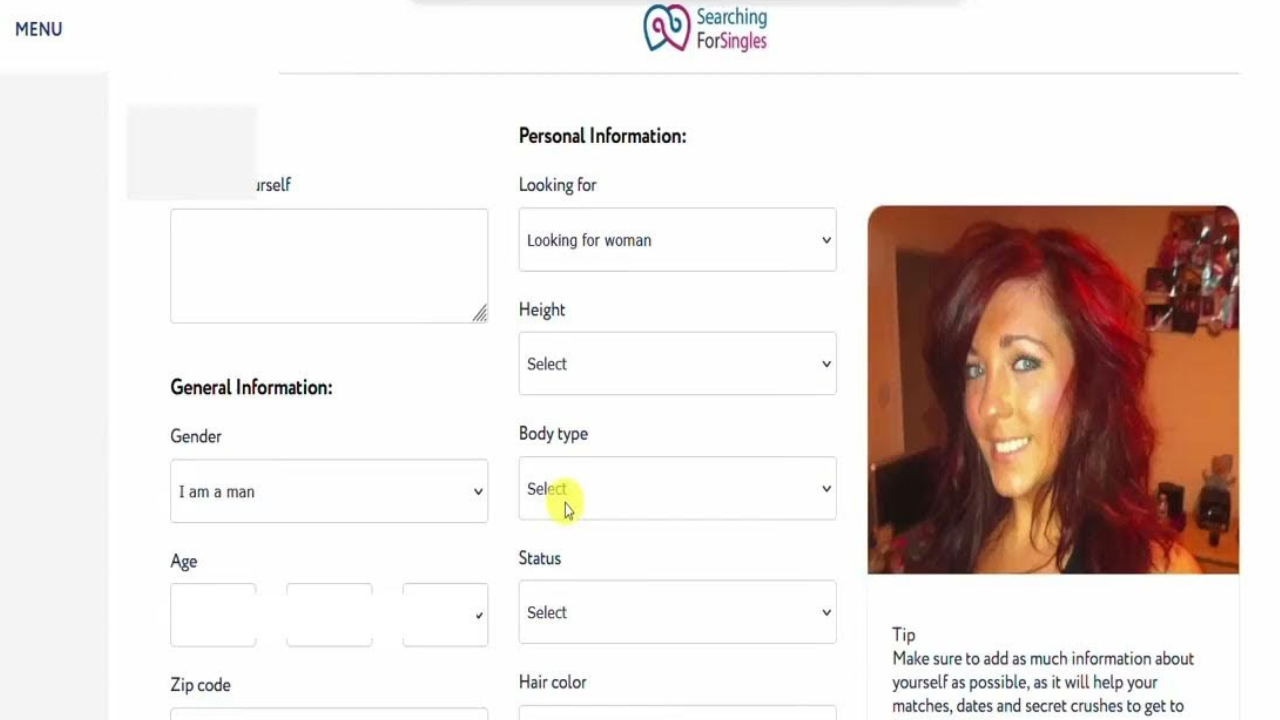SearchingForSingles org at a Glance